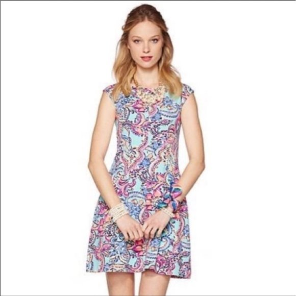 Lilly Pulitzer Dresses & Skirts - Lilly Pulitzer 61391 Women’s Brielle Dress in Aqua Bait & Switch Size Small